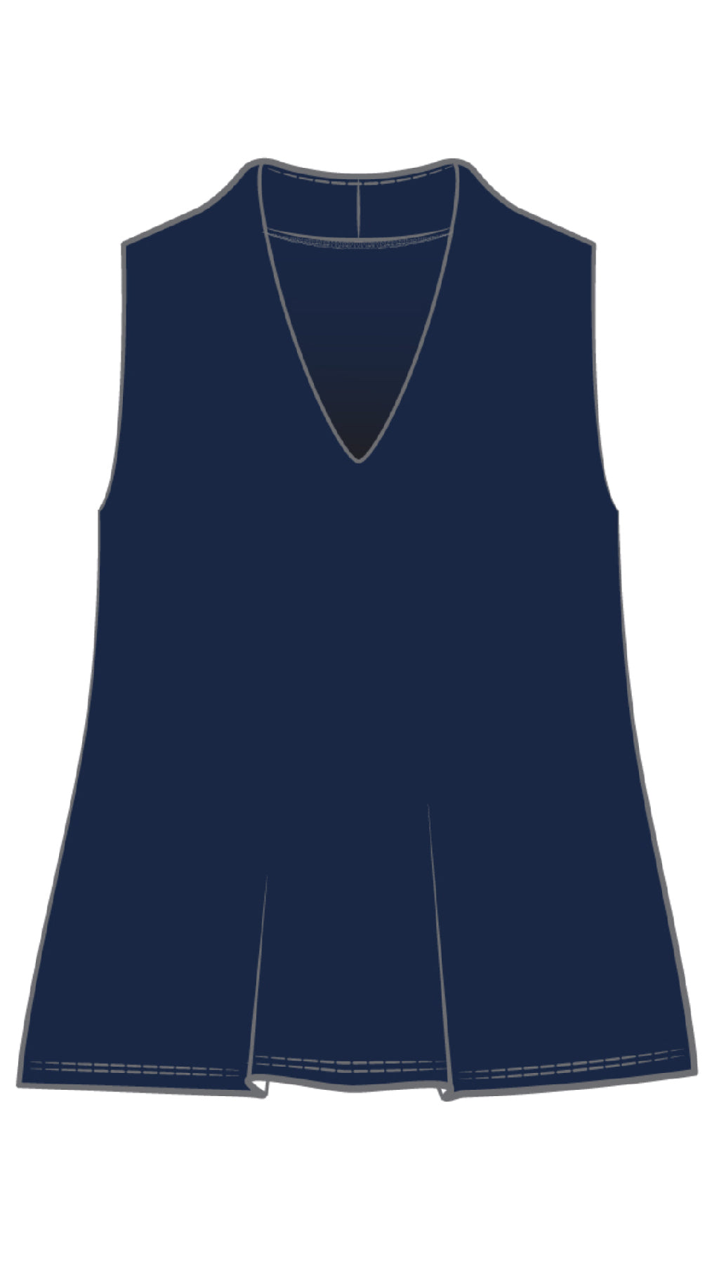 Deep V Trapeze Tank-Solid Colors