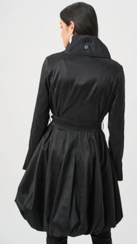 Joseph Ribkoff Stretch Taffeta Belted Fit & Flare Balloon Coat
