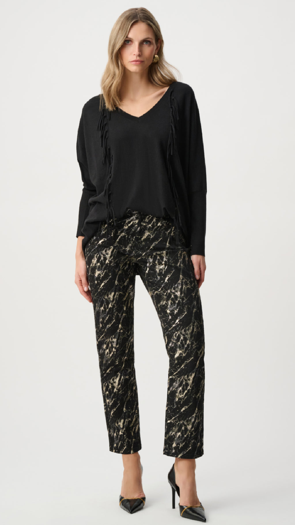 Joseph Ribkoff Viscose Fringed Sweater
