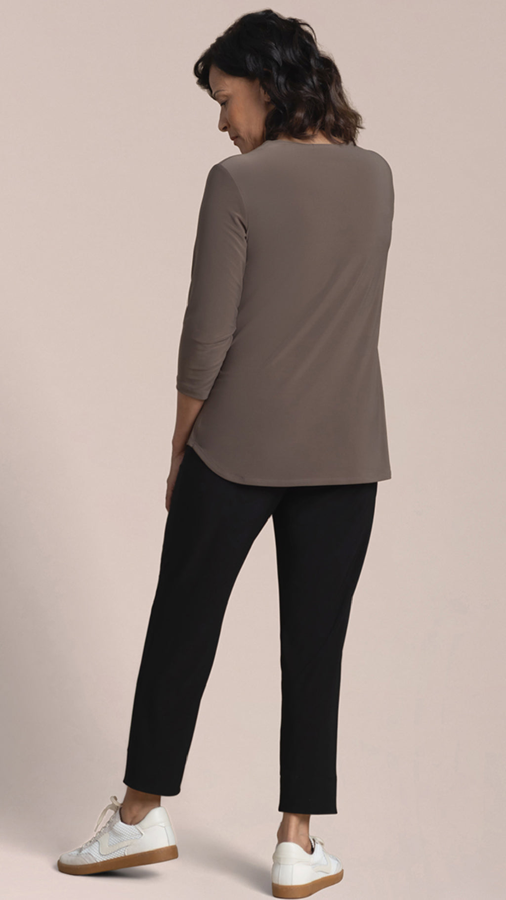 Go To Soft V-Neck Top, 3/4 Sleeves
