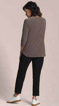 Go To Soft V-Neck Top, 3/4 Sleeves