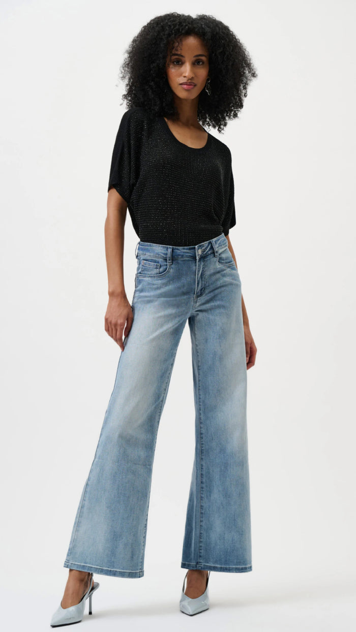 Joseph Ribkoff-Goldie/Classic Wide-Leg Stretch Jeans