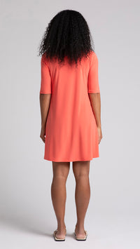 Nu Trapeze Dress, Elbow Sleeve