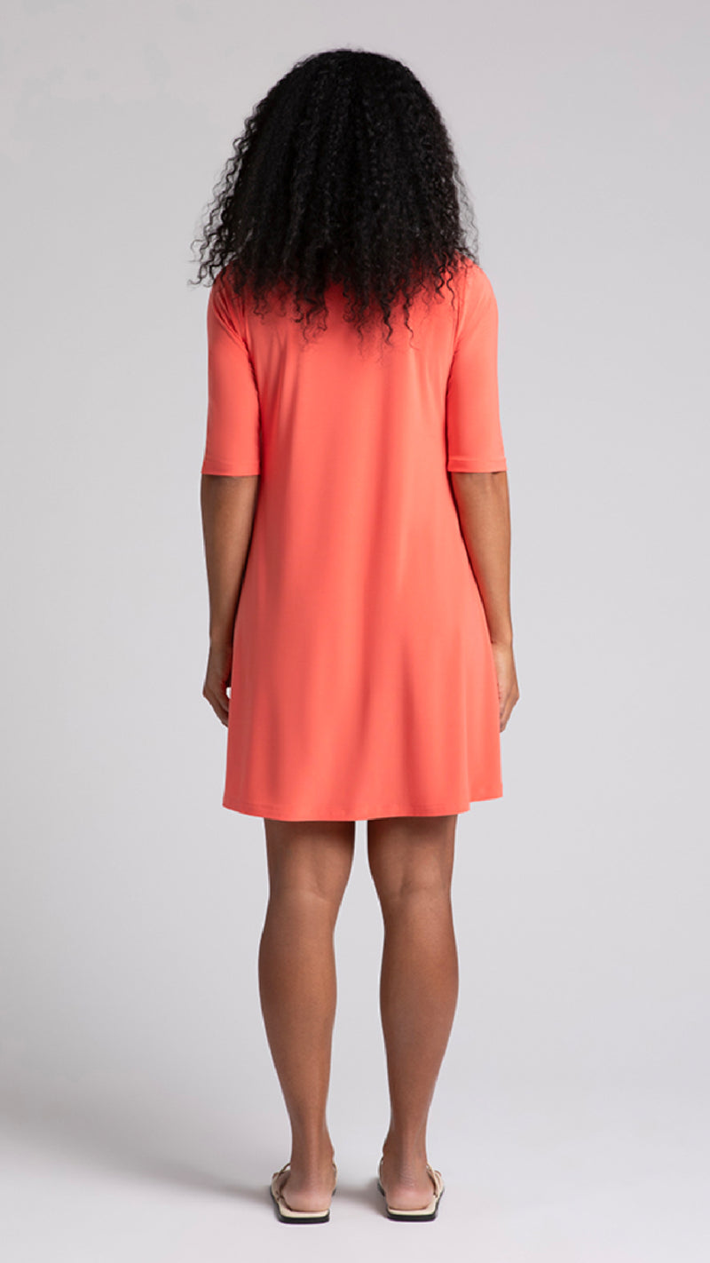 Nu Trapeze Dress, Elbow Sleeve