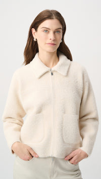 Joseph Ribkoff Detachable Faux Fur Collar Jacket