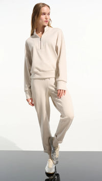 Joseph Ribkoff Scuba Jersey Straight  Pull-On Pants With Draw String and Sweatshirt