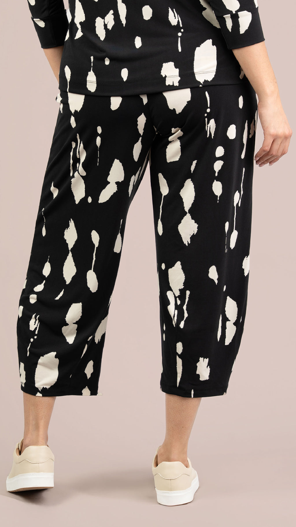 Narrow Lantern Pant-Cashew Splatter