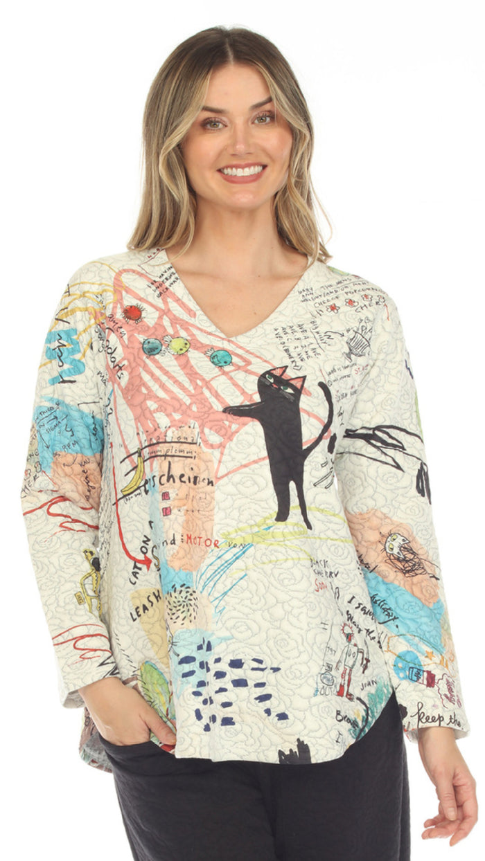 Inoah V-Neck, Long Sleeve Top (Sale)