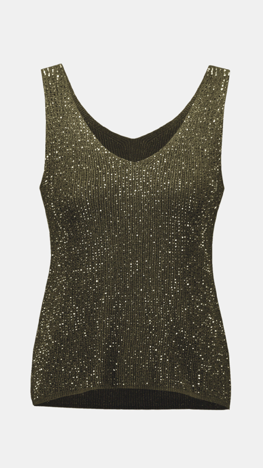 Joseph Ribkoff Metallic Knitted Camisole with Rhinestones