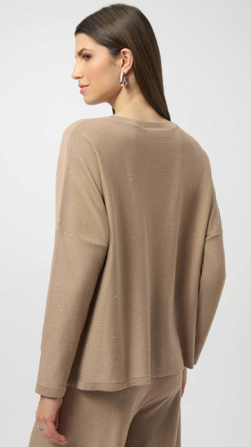 Joseph Ribkoff sequinned Sweater Knit Boxy Top