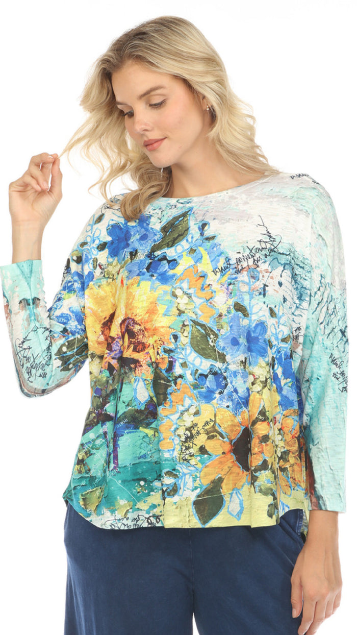 Inoah Hi Low Dolman Sleeve Top
