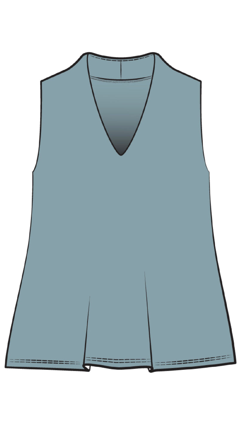 Deep V Trapeze Tank-Solid Colors