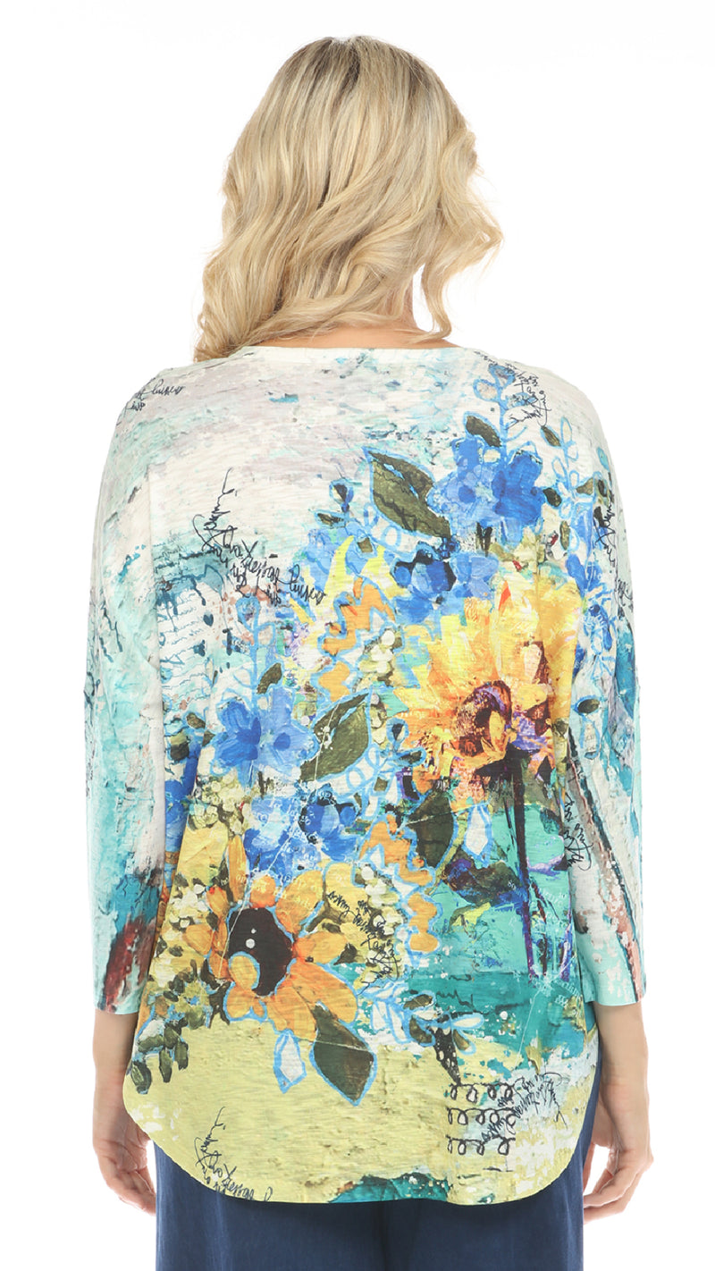 Inoah Hi Low Dolman Sleeve Top