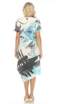 Inoah Short Sleeve Asymetrical Dress