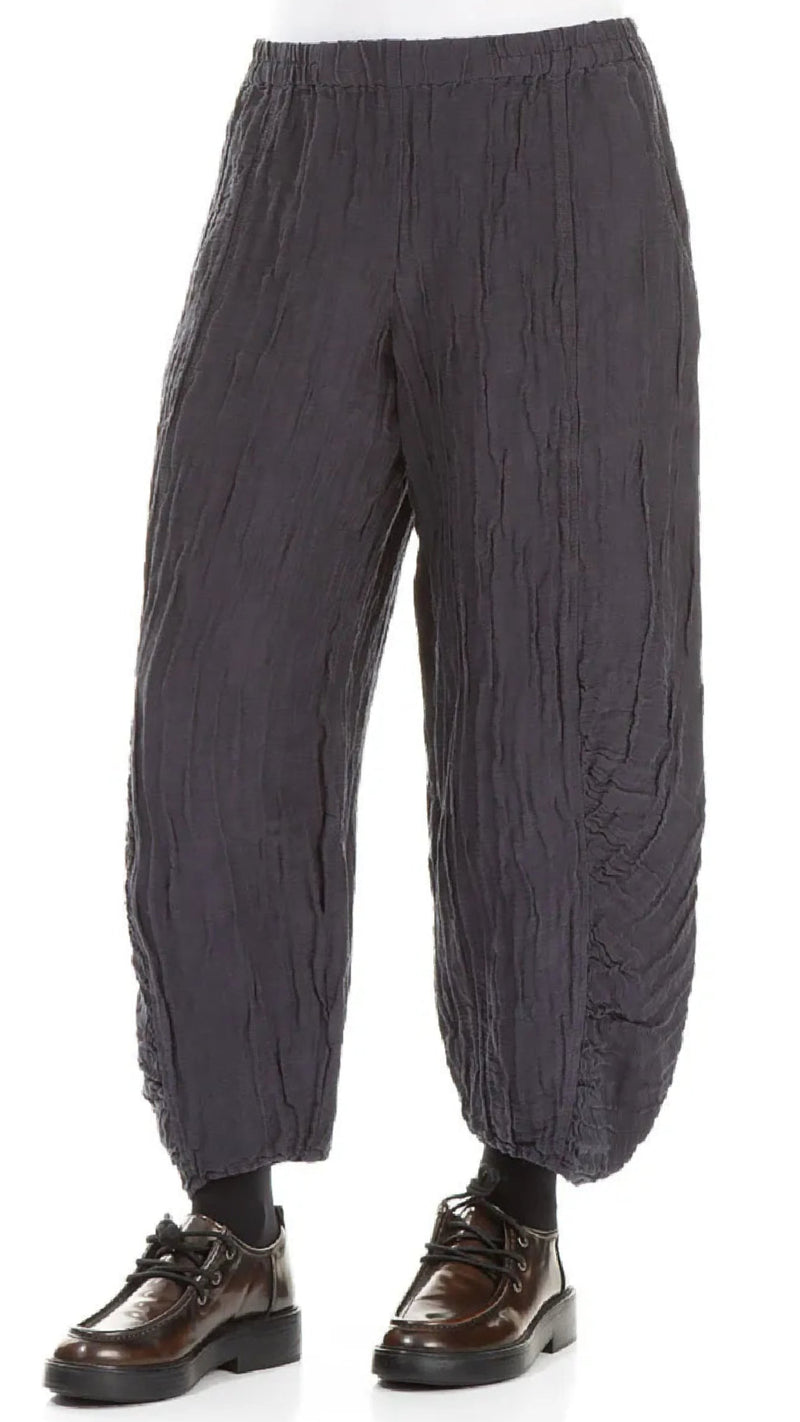 Flared Crinkle Linen, Cotton Tunic and Lantern Pant