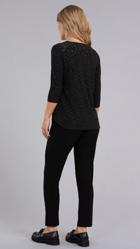 Go to Classic T-Relax, 3/4 Sleeve-Animal Embossed