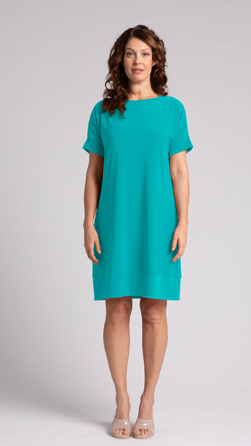 Boat Neck Dress, Short Sleeve