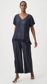 Joseph Ribkoff Pleated Satin Boxy Top or Pull-On Culotte Pants
