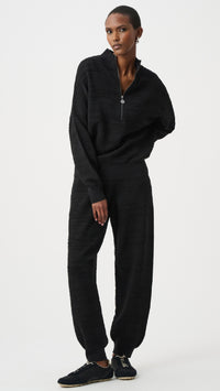 Joseph Ribkoff Sweater Knit Mock-Neck Cocoon Sweater And Pull-On Jogger Pants