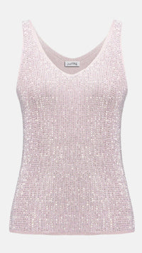 Joseph Ribkoff Metallic Knitted Camisole with Rhinestones