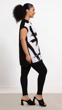 Dolman Angle Tunic, Print