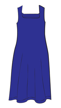 Square Neck Fit and Flare Dress