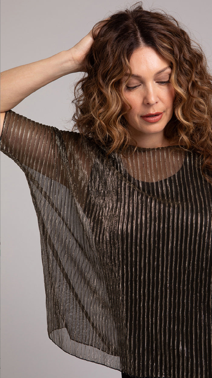 Nu Clip Top, Pleated Mesh (Sale)