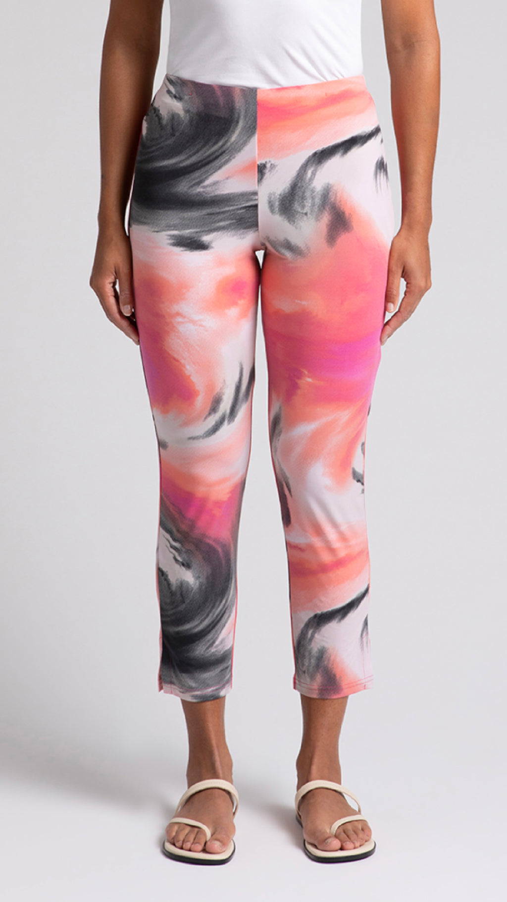 Narrow Pant Ankle-Marble Print