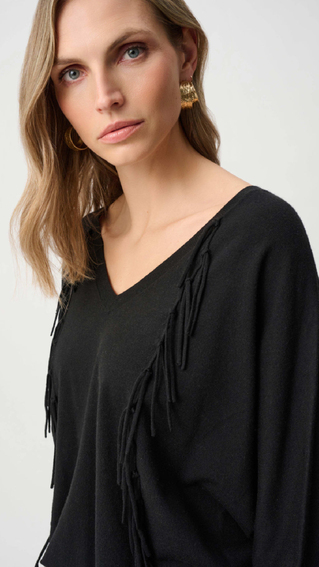 Joseph Ribkoff Viscose Fringed Sweater
