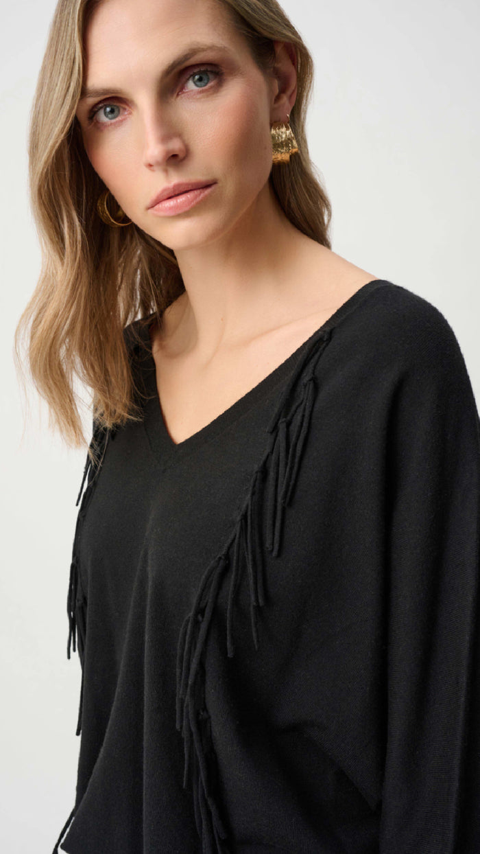 Joseph Ribkoff Viscose Fringed Sweater