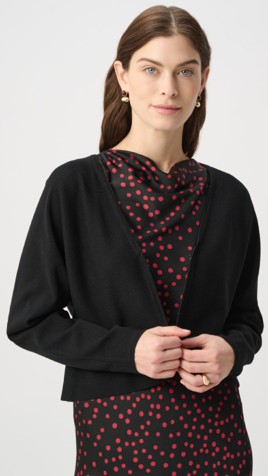 Joseph Ribkoff Removable Faux Fur Collar Cover-Up