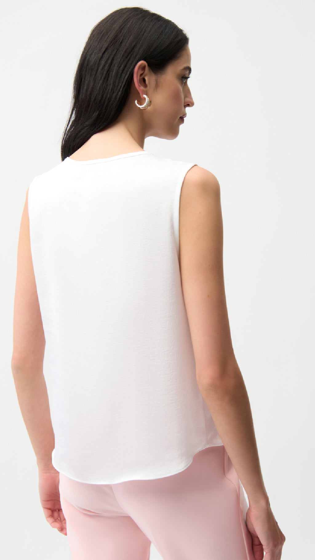 Joseph Ribkoff Recycled Satin Boxy Top With Gold Buttons (New Spring)