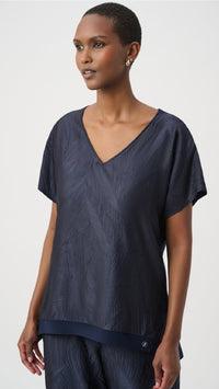 Joseph Ribkoff Pleated Satin Boxy Top or Pull-On Culotte Pants