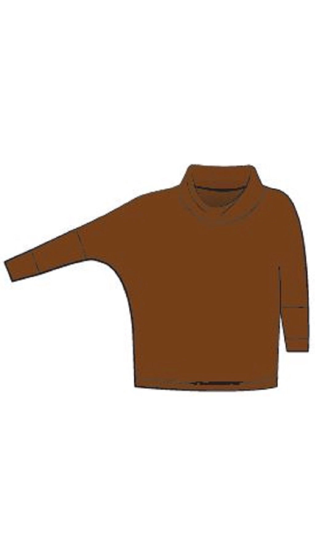 Slouch Sweat Shirt No Ties, 3/4 Sleeve (selected colour on sale)