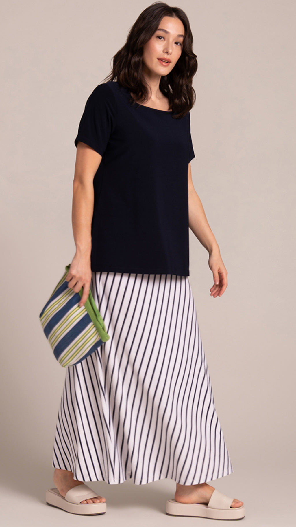 Soft Square Neck Top, Short Sleeves