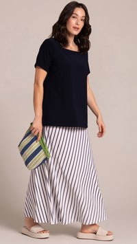 Soft Square Neck Top, Short Sleeves