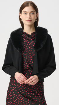 Joseph Ribkoff Removable Faux Fur Collar Cover-Up