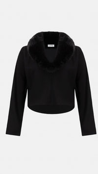 Joseph Ribkoff Removable Faux Fur Collar Cover-Up