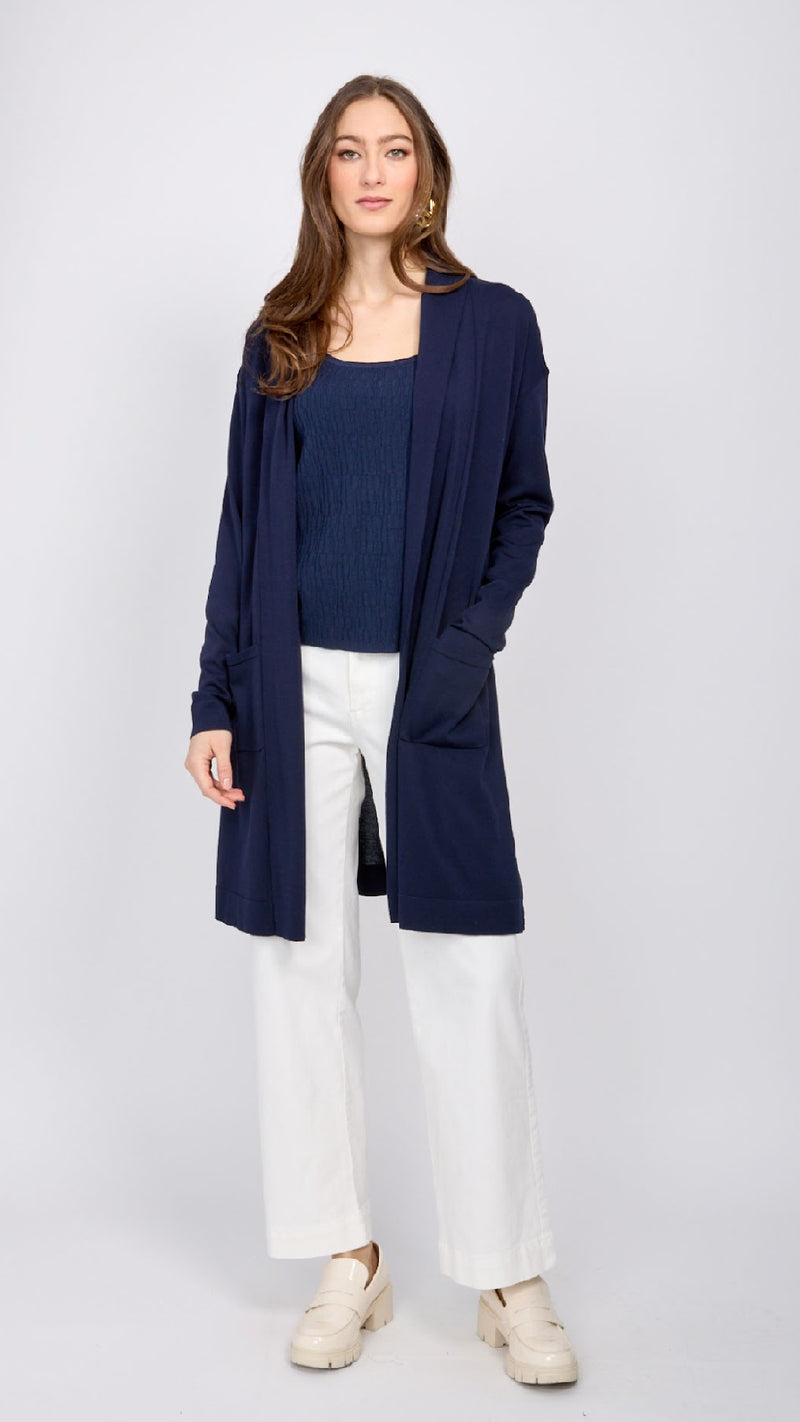 Drop Shoulder, Long Sleeve Cardigan