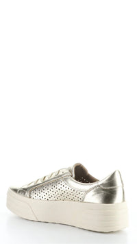 Lolita Gold Lace Up Shoes