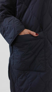 Quilted Maxi Shacket W/Hood (Sale)