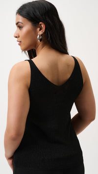 Joseph Ribkoff Metallic Knitted Camisole with Rhinestones