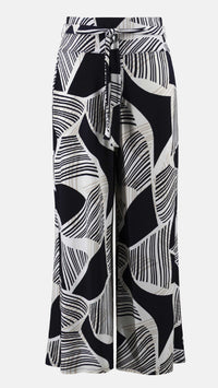 Joseph Ribkoff Silky Knit Geometric Print Asymmetrical Cocoon Top or Pull On Pants.