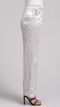 Straight Leg Pant, Crinkle Velvet (Sale)