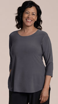 Go To Classic T-Relax, 3/4 Sleeve-Solid Colours