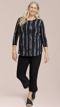 Go to Classic T Relax, 3/4 Sleeves-Cecily Black