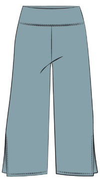 Side Slit Wide Capri