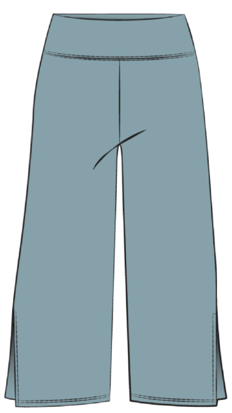 Side Slit Wide Capri