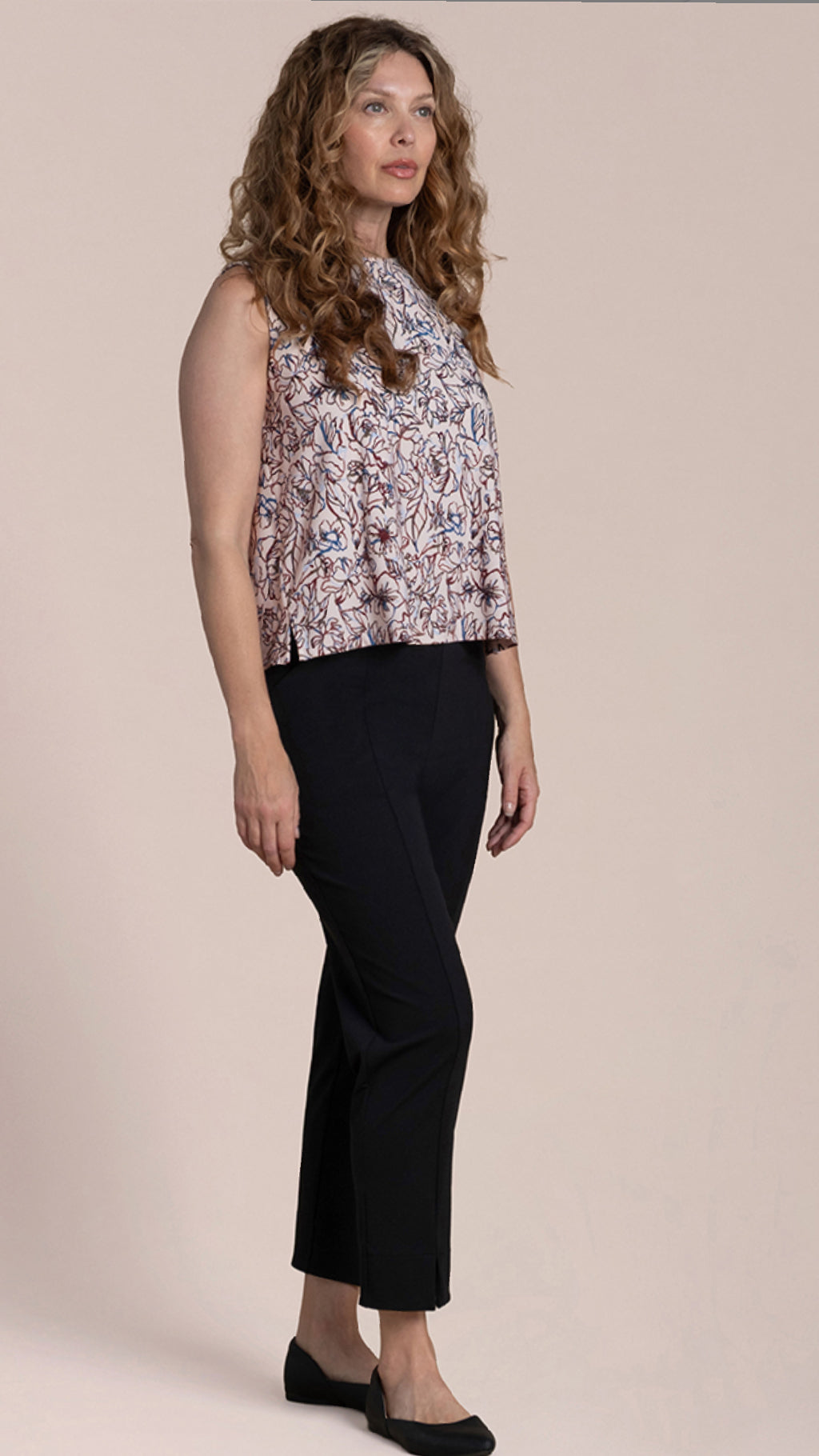 Flared Shell-Print Painted Blooms