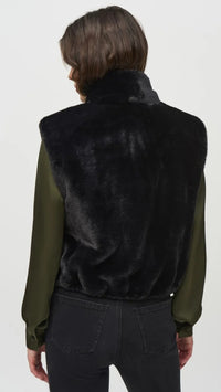 Joseph Ribkoff Faux Fur Sleeveless Cropped Vest (Sale)